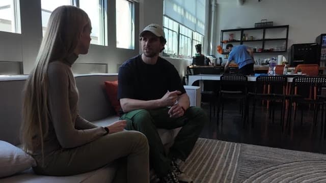 Ultra founder and CEO Jonathan Hurst speaking with Very Frontier at the company's Brooklyn office